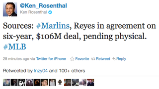 Ken Rosenthal: Jose Reyes And Marlins Agree On $106M Deal